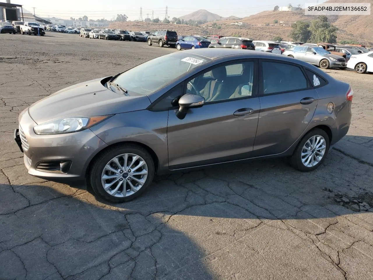 2014 Ford Fiesta Se VIN: 3FADP4BJ2EM136652 Lot: 73611954