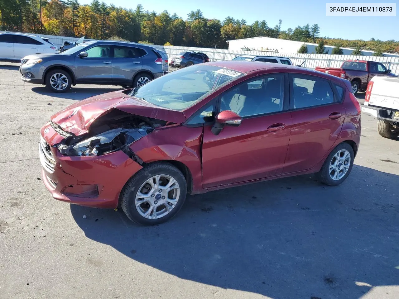 2014 Ford Fiesta Se VIN: 3FADP4EJ4EM110873 Lot: 76015704