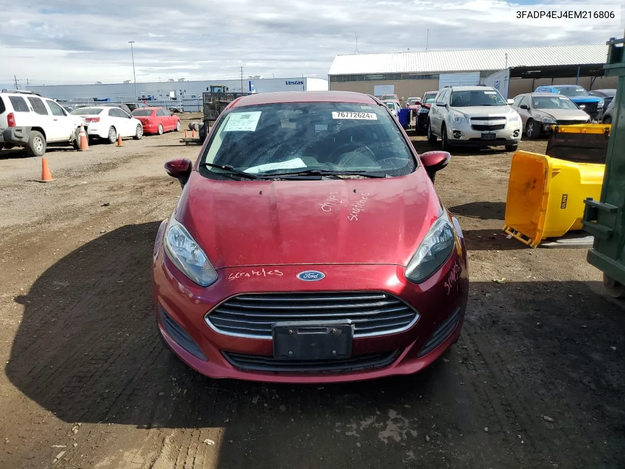 2014 Ford Fiesta Se VIN: 3FADP4EJ4EM216806 Lot: 76772624