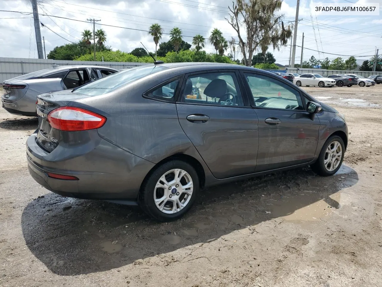 2015 Ford Fiesta Se VIN: 3FADP4BJ6FM100657 Lot: 71777974