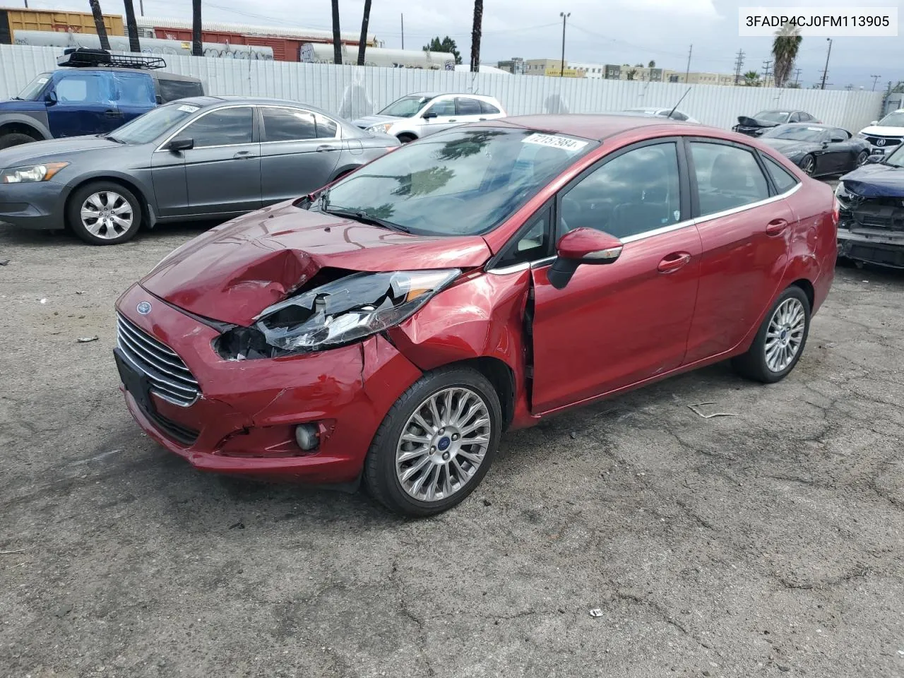 2015 Ford Fiesta Titanium VIN: 3FADP4CJ0FM113905 Lot: 72157984