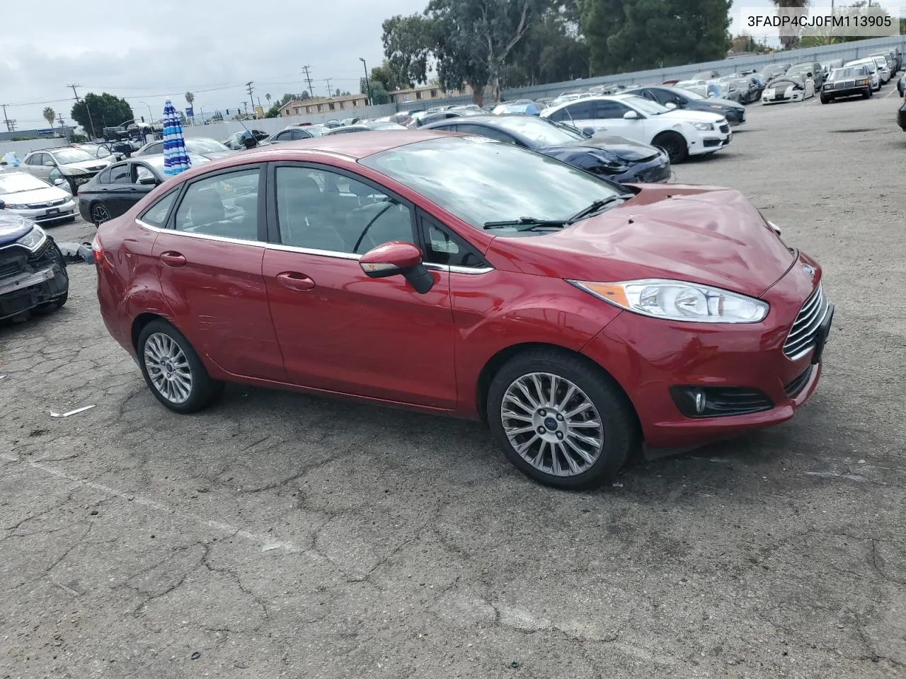 2015 Ford Fiesta Titanium VIN: 3FADP4CJ0FM113905 Lot: 72157984