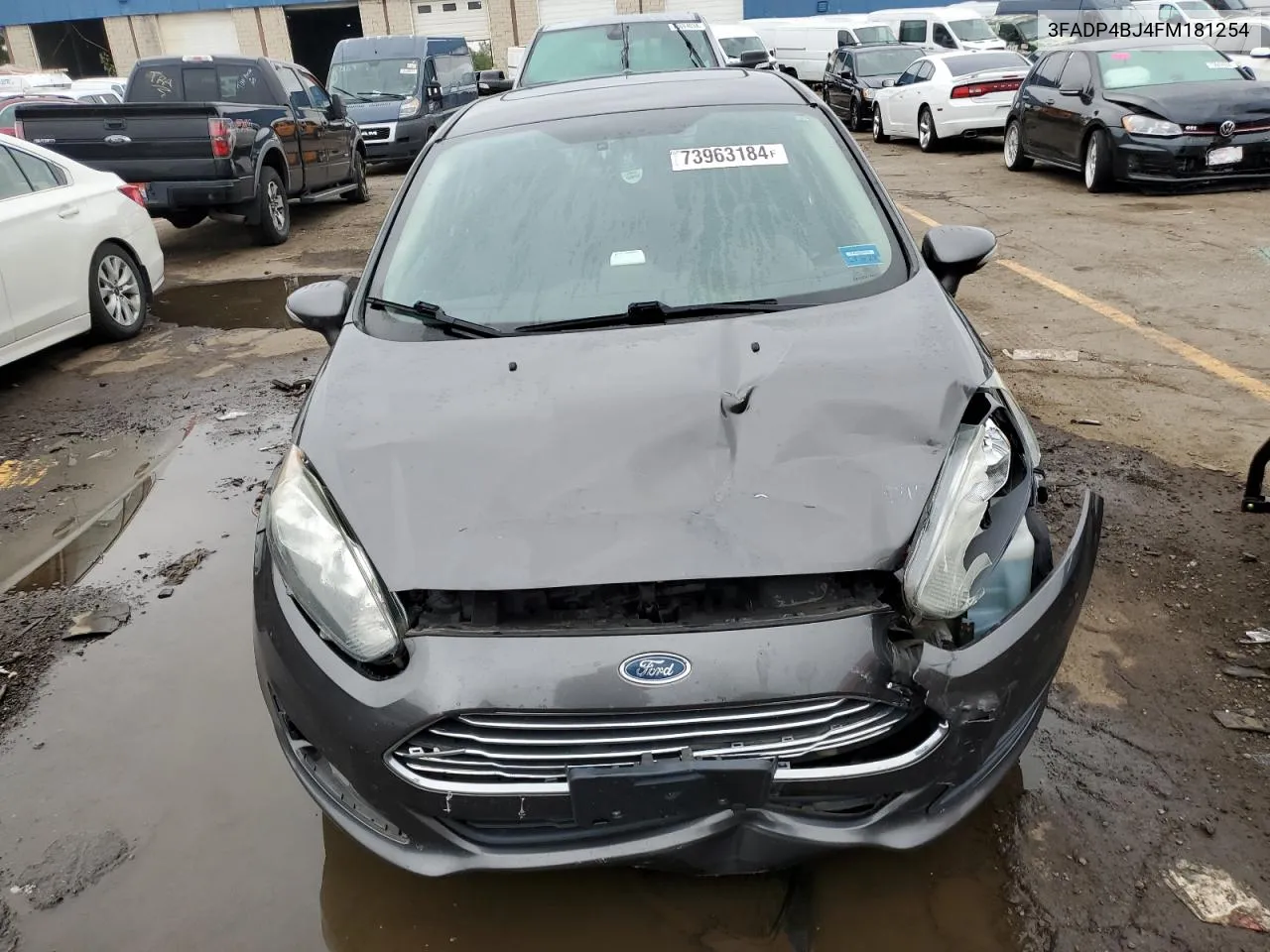 2015 Ford Fiesta Se VIN: 3FADP4BJ4FM181254 Lot: 73963184