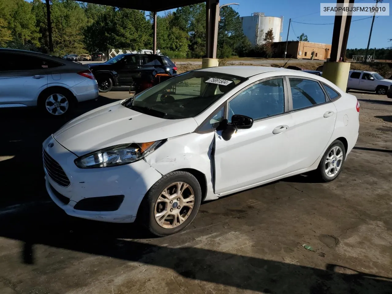 2015 Ford Fiesta Se VIN: 3FADP4BJ3FM219010 Lot: 75891504