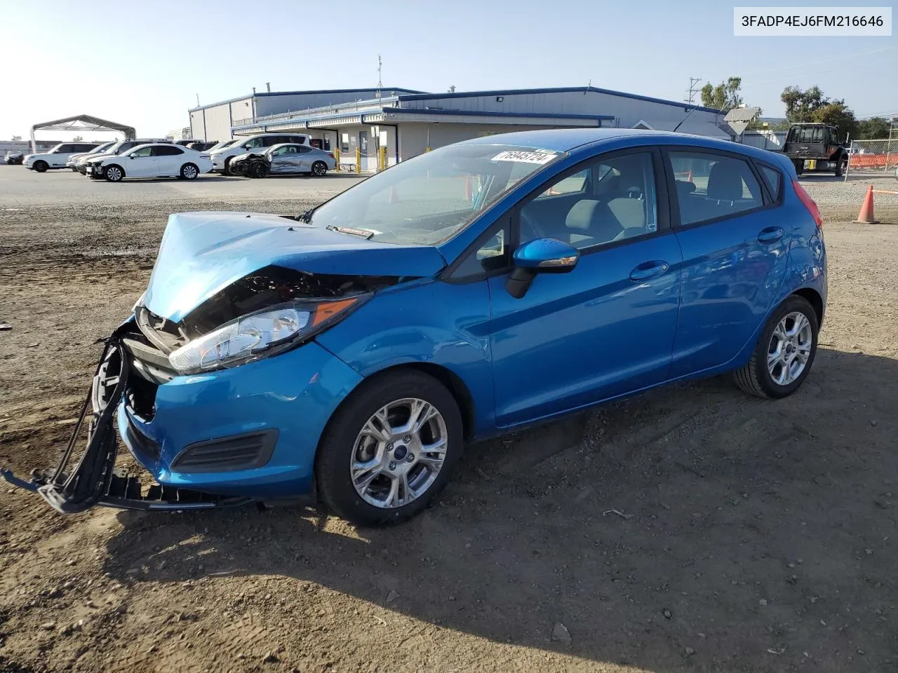 2015 Ford Fiesta Se VIN: 3FADP4EJ6FM216646 Lot: 76945724