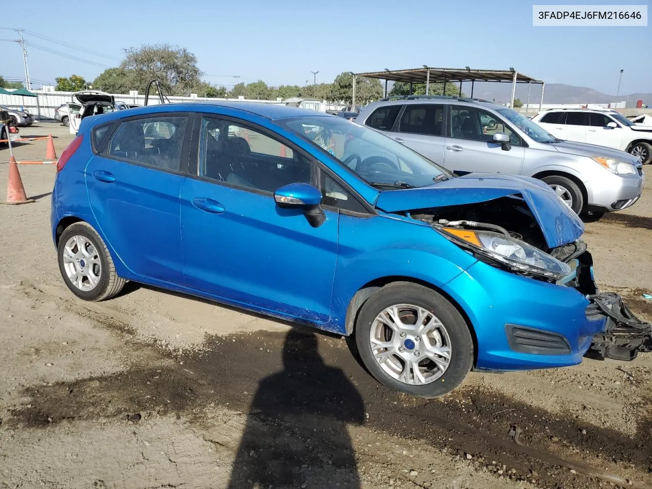 2015 Ford Fiesta Se VIN: 3FADP4EJ6FM216646 Lot: 76945724