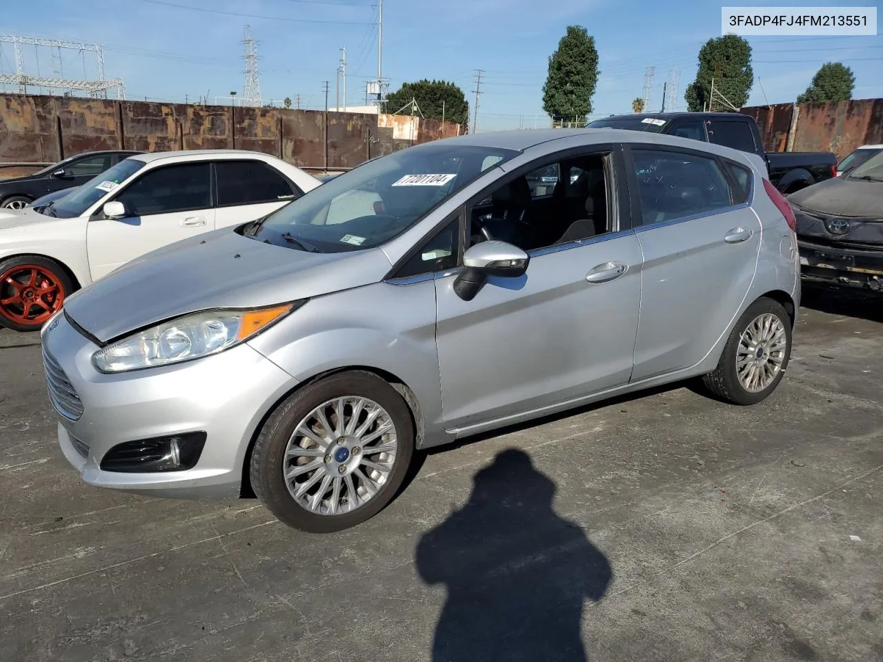 2015 Ford Fiesta Titanium VIN: 3FADP4FJ4FM213551 Lot: 77201104