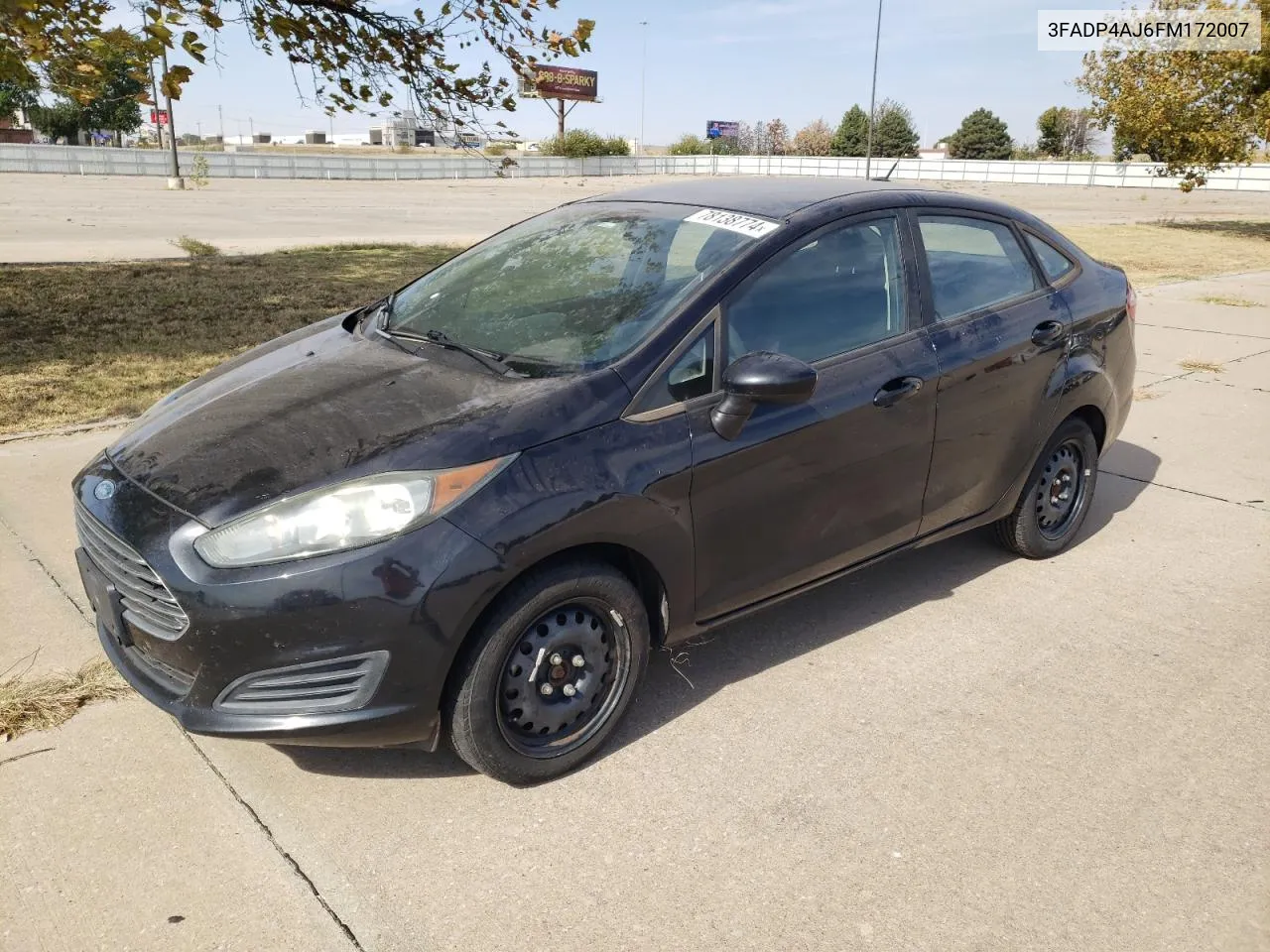 2015 Ford Fiesta S VIN: 3FADP4AJ6FM172007 Lot: 78138774