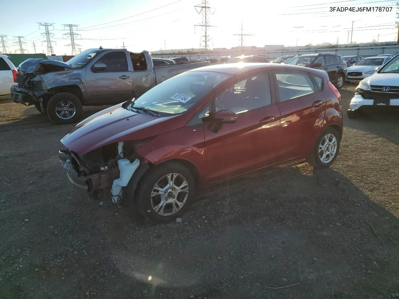 2015 Ford Fiesta Se VIN: 3FADP4EJ6FM178707 Lot: 80197454