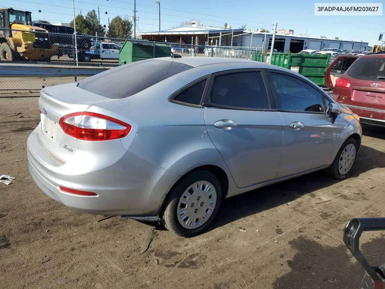 2015 Ford Fiesta S VIN: 3FADP4AJ6FM203627 Lot: 81928934