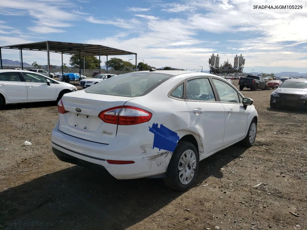 2016 Ford Fiesta S VIN: 3FADP4AJ6GM105229 Lot: 67126332