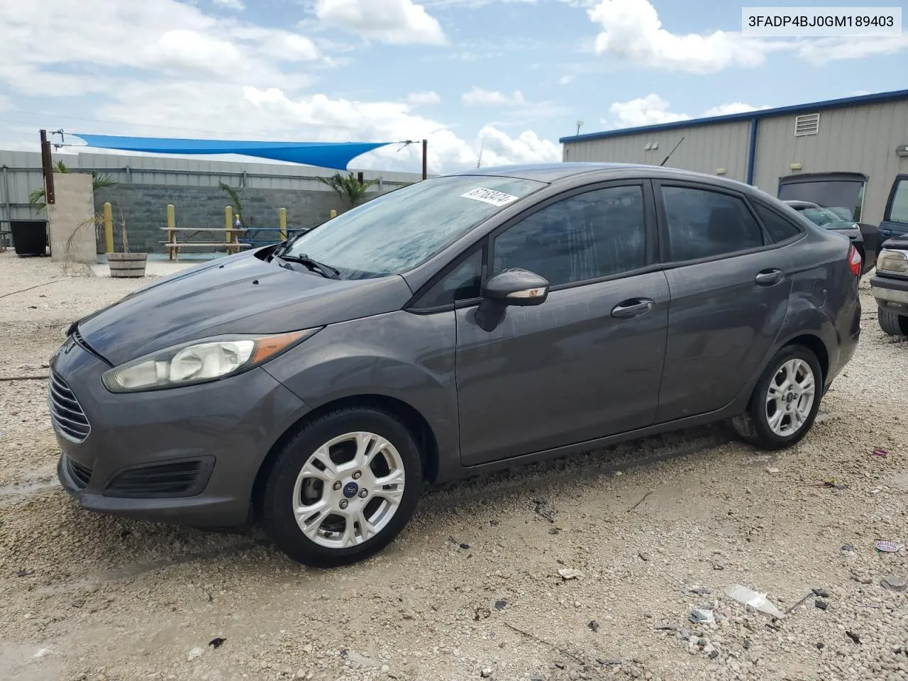 2016 Ford Fiesta Se VIN: 3FADP4BJ0GM189403 Lot: 67163474