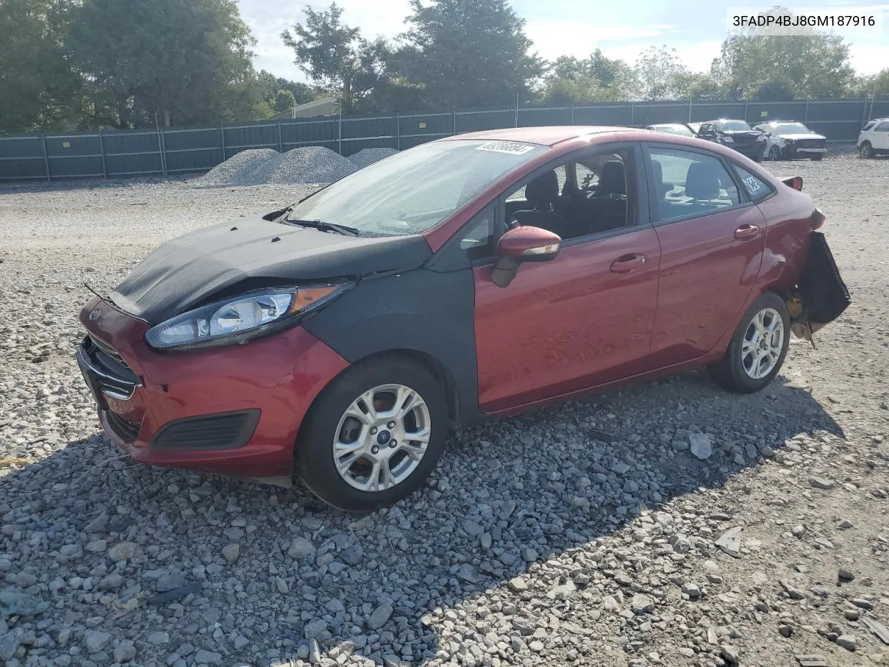 2016 Ford Fiesta Se VIN: 3FADP4BJ8GM187916 Lot: 69286894