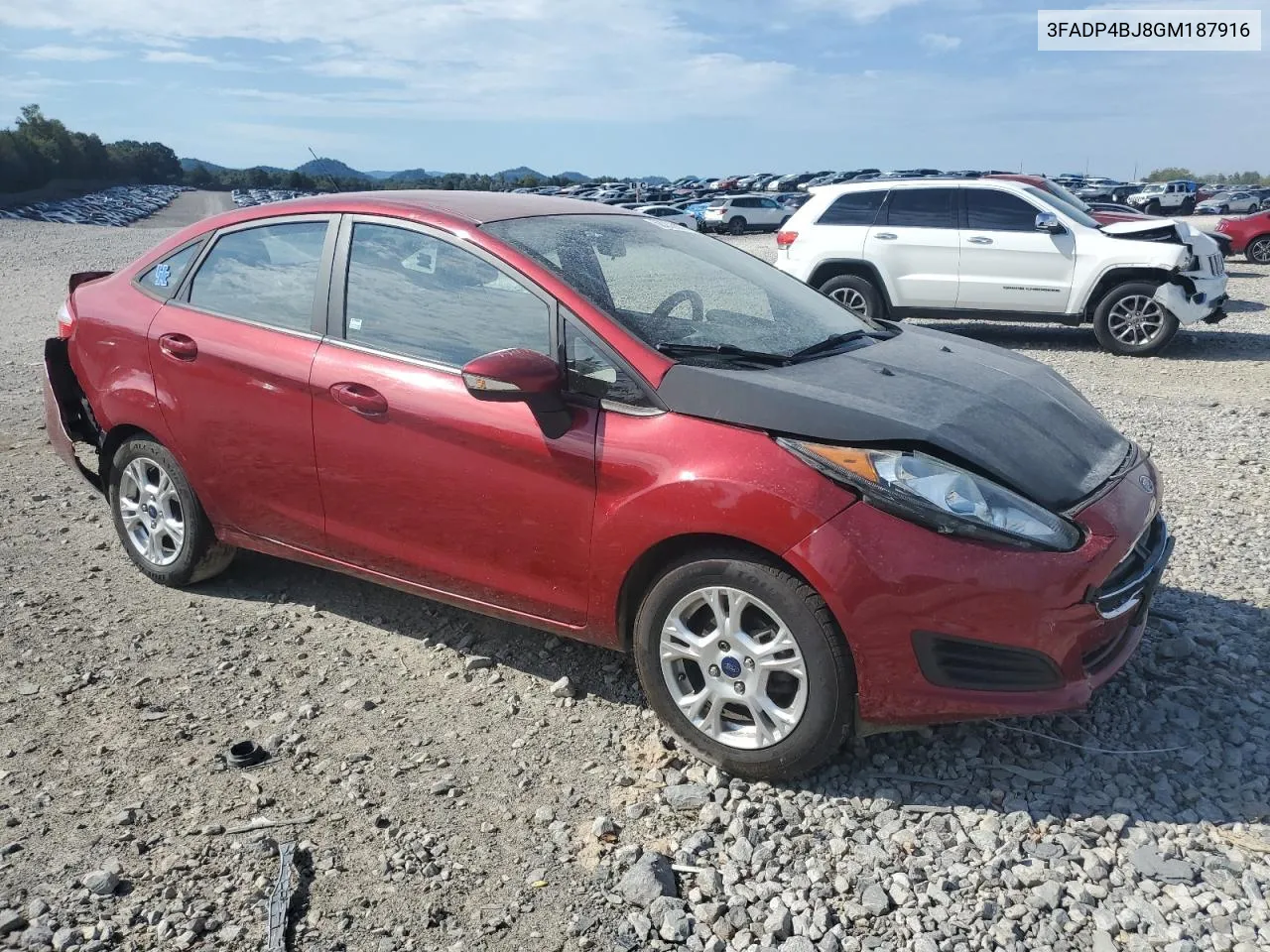 2016 Ford Fiesta Se VIN: 3FADP4BJ8GM187916 Lot: 69286894