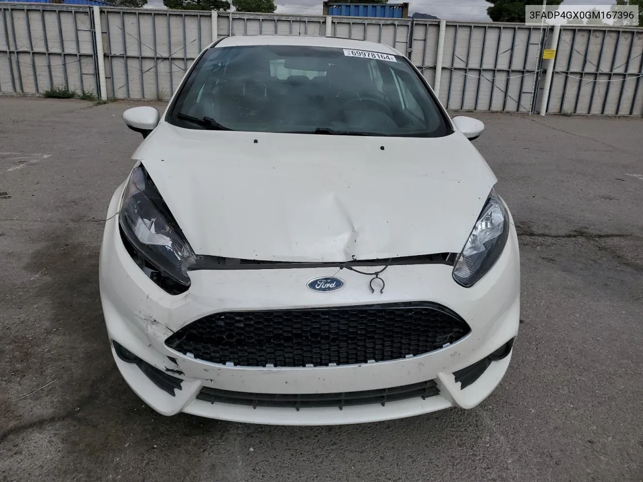 2016 Ford Fiesta St VIN: 3FADP4GX0GM167396 Lot: 69978164