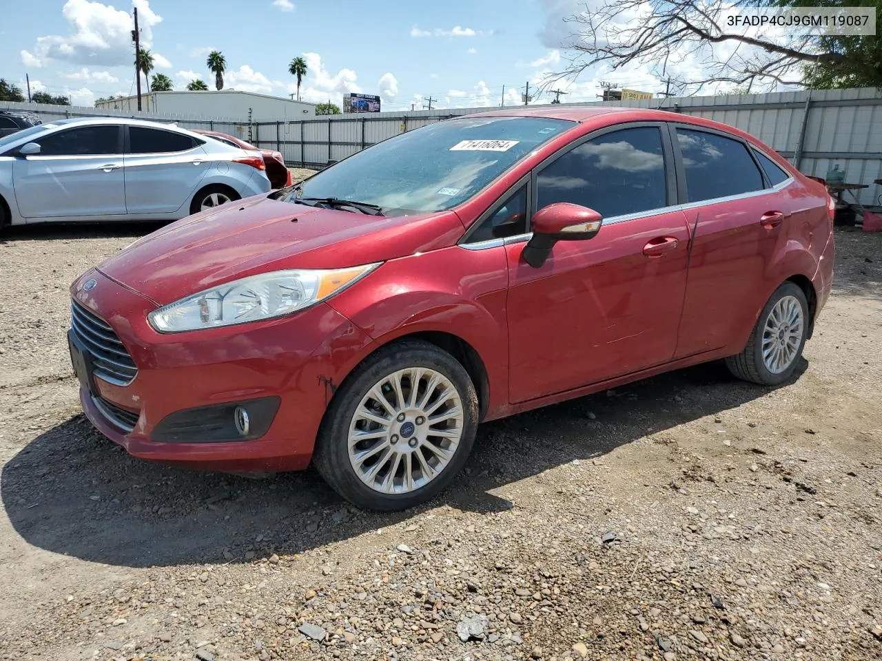 2016 Ford Fiesta Titanium VIN: 3FADP4CJ9GM119087 Lot: 71416064