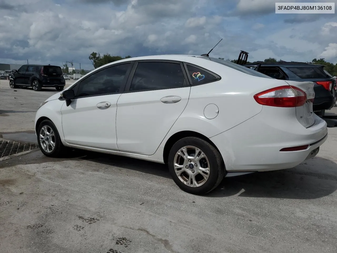 2016 Ford Fiesta Se VIN: 3FADP4BJ8GM136108 Lot: 72825054