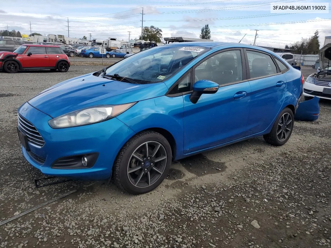 2016 Ford Fiesta Se VIN: 3FADP4BJ6GM119002 Lot: 74056564