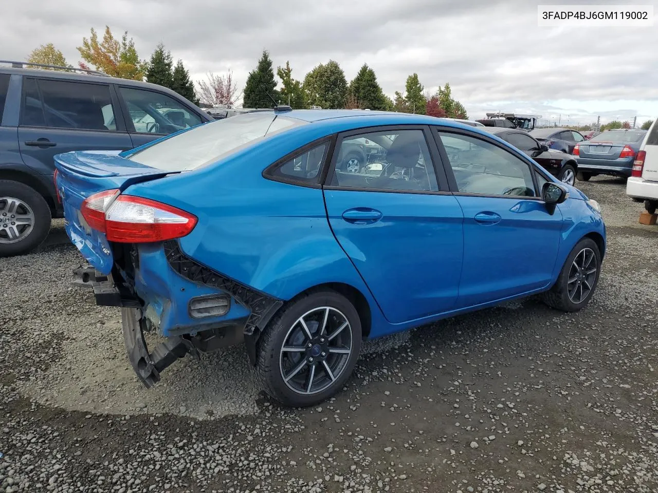 2016 Ford Fiesta Se VIN: 3FADP4BJ6GM119002 Lot: 74056564