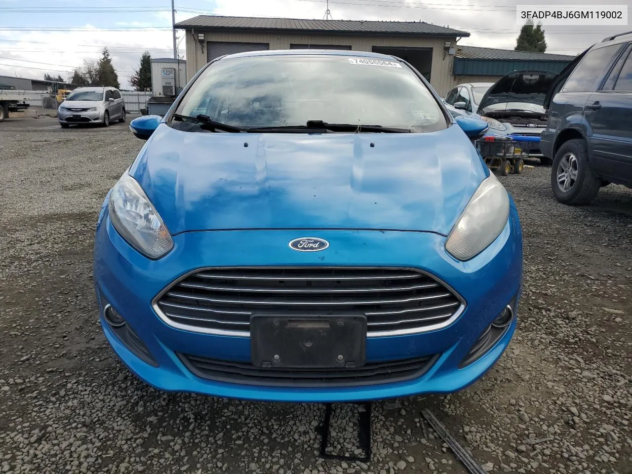 2016 Ford Fiesta Se VIN: 3FADP4BJ6GM119002 Lot: 74056564