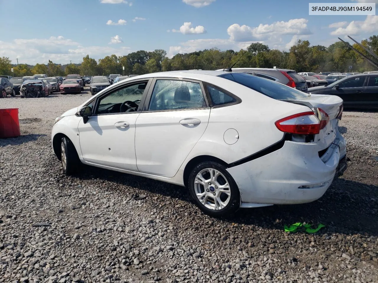 2016 Ford Fiesta Se VIN: 3FADP4BJ9GM194549 Lot: 74083464