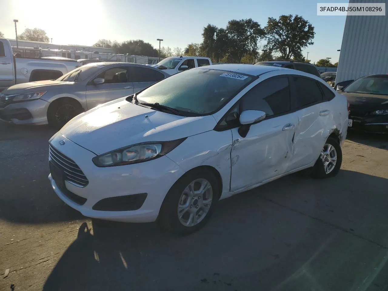 2016 Ford Fiesta Se VIN: 3FADP4BJ5GM108296 Lot: 75138264