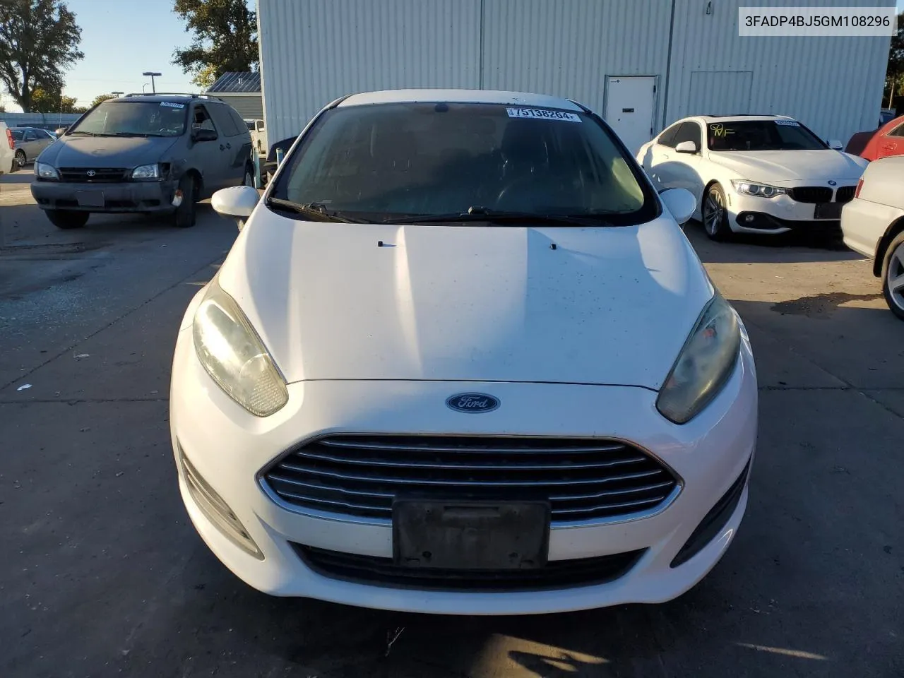 2016 Ford Fiesta Se VIN: 3FADP4BJ5GM108296 Lot: 75138264