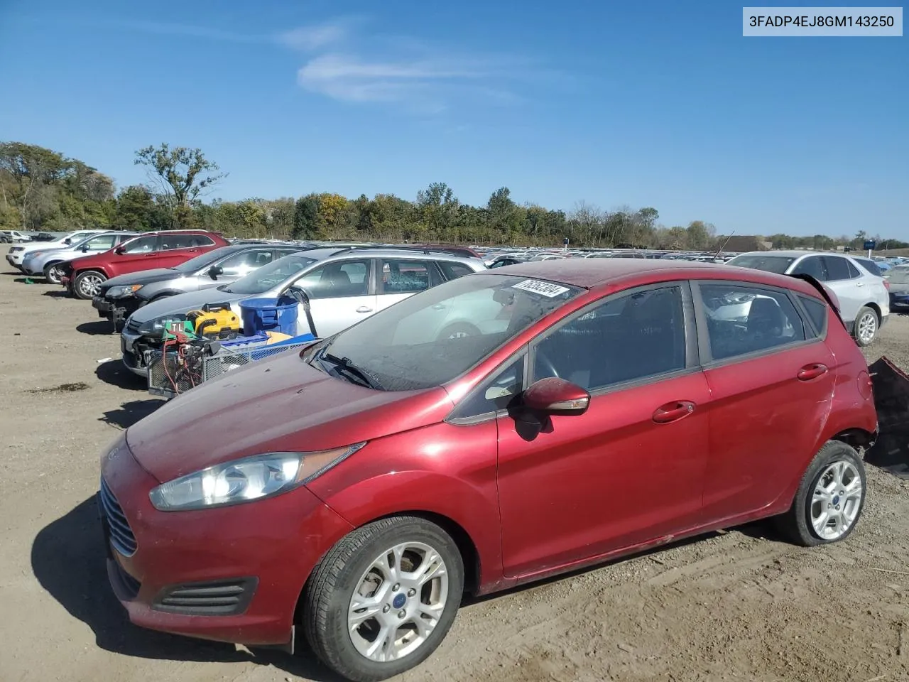 2016 Ford Fiesta Se VIN: 3FADP4EJ8GM143250 Lot: 76262304