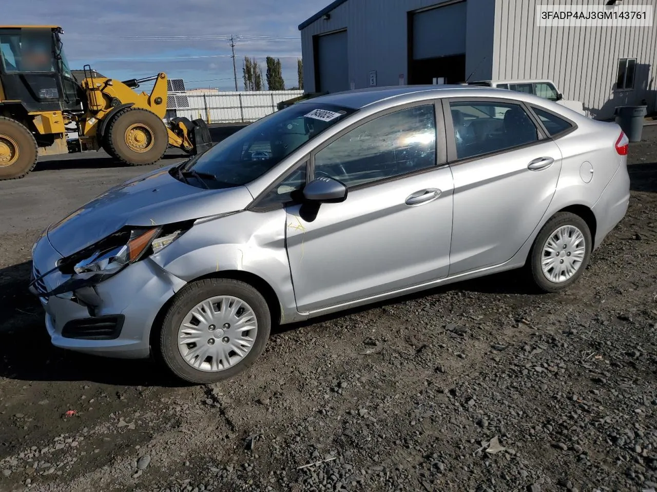 2016 Ford Fiesta S VIN: 3FADP4AJ3GM143761 Lot: 76490824