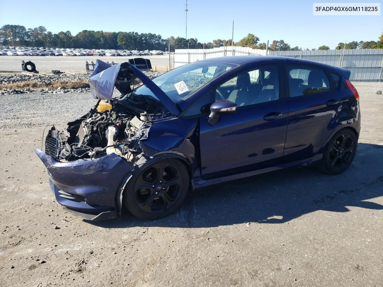 2016 Ford Fiesta St VIN: 3FADP4GX6GM118235 Lot: 76940984