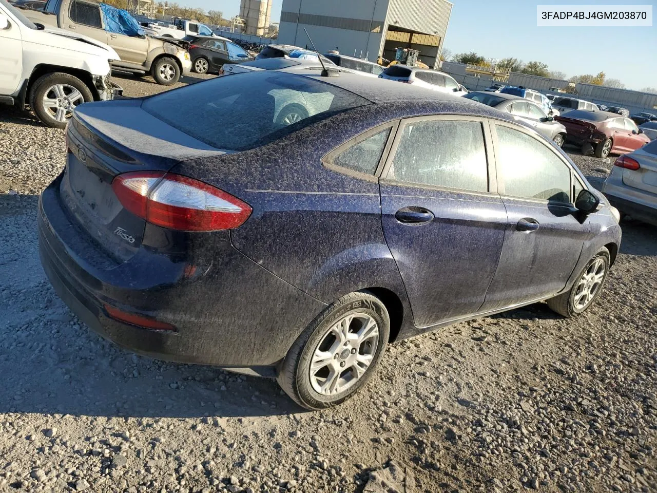 2016 Ford Fiesta Se VIN: 3FADP4BJ4GM203870 Lot: 77116844