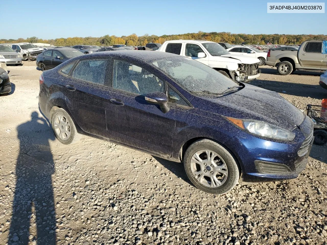 2016 Ford Fiesta Se VIN: 3FADP4BJ4GM203870 Lot: 77116844