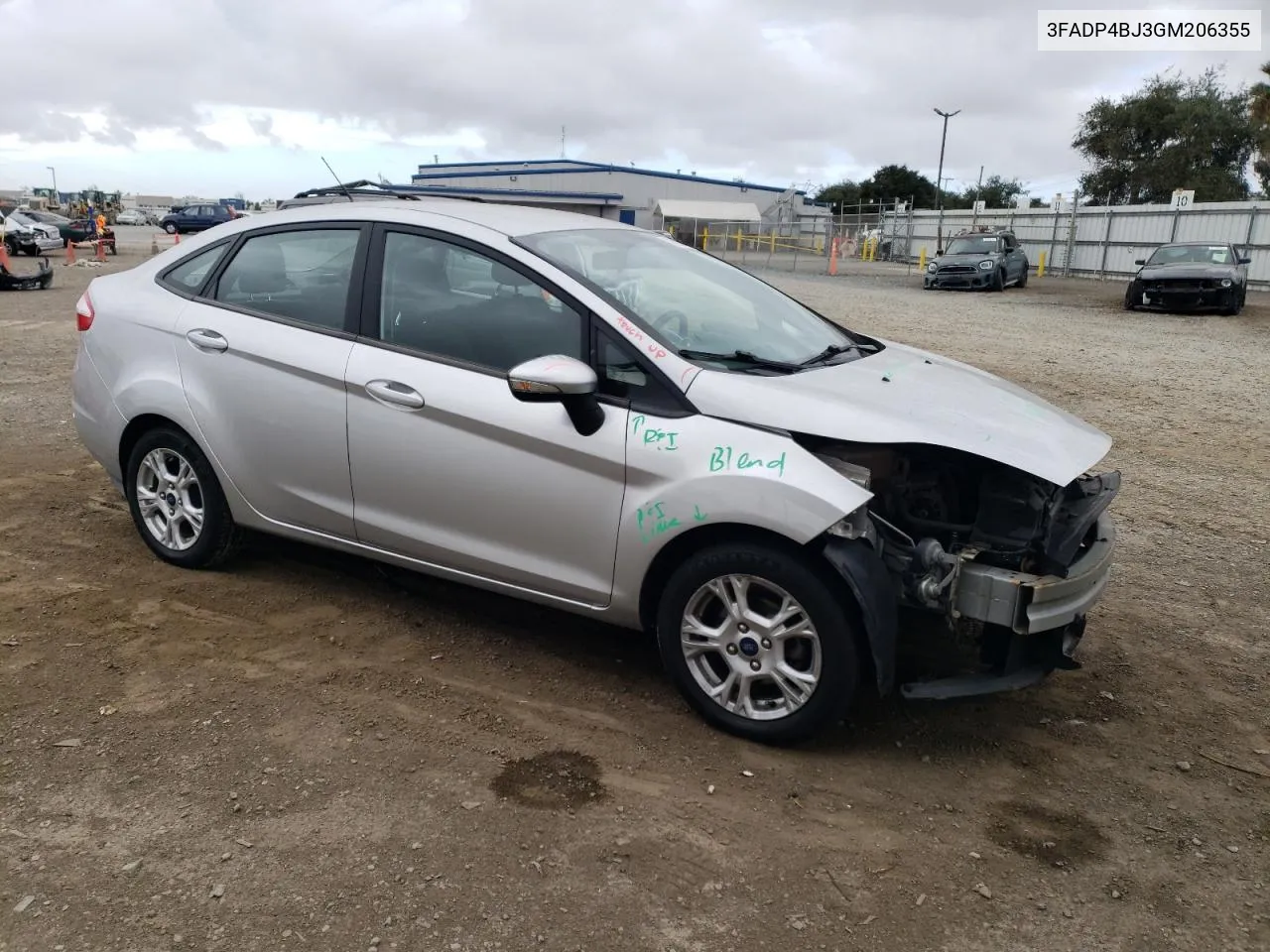 2016 Ford Fiesta Se VIN: 3FADP4BJ3GM206355 Lot: 77820884