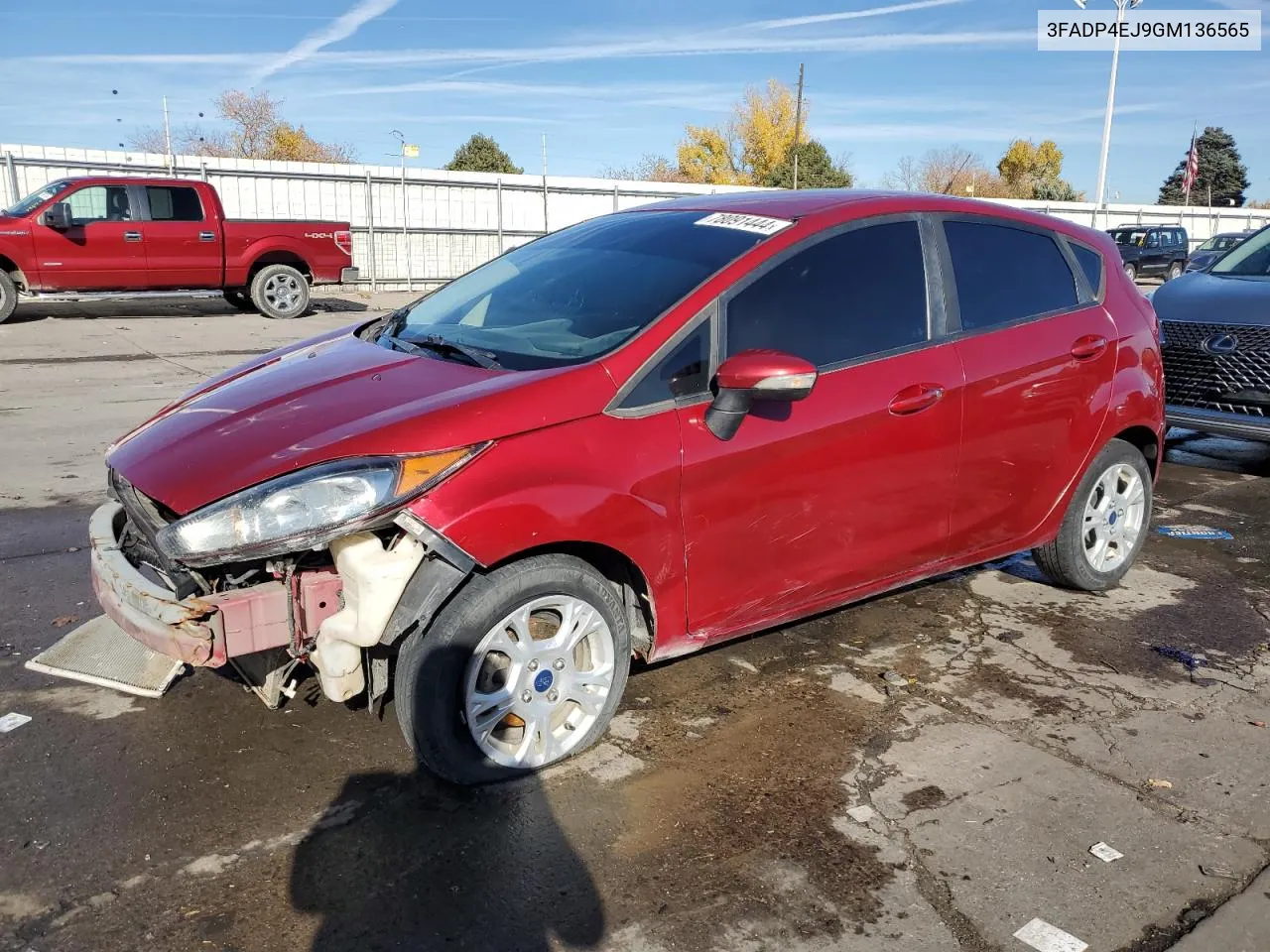 2016 Ford Fiesta Se VIN: 3FADP4EJ9GM136565 Lot: 78091444