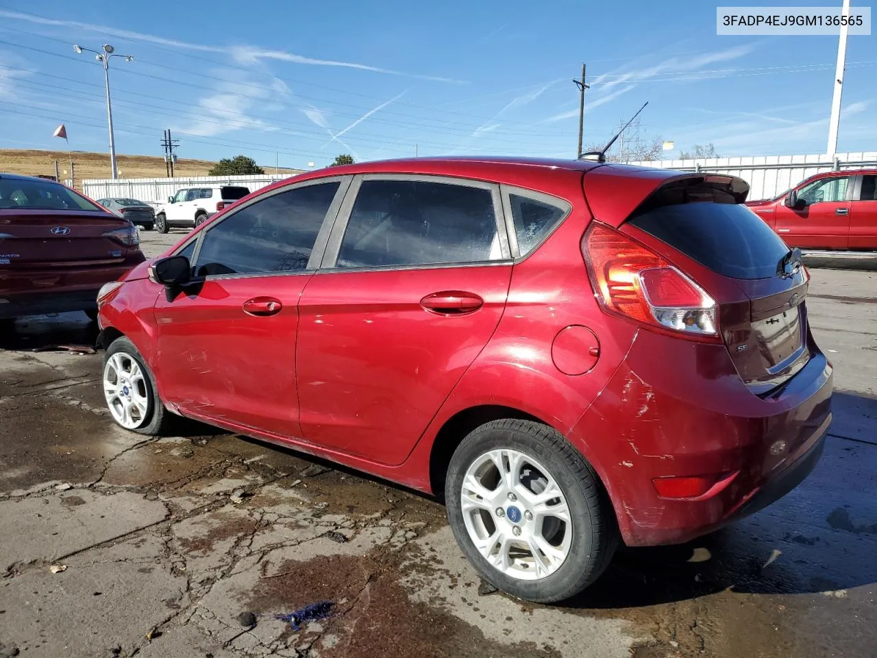 2016 Ford Fiesta Se VIN: 3FADP4EJ9GM136565 Lot: 78091444