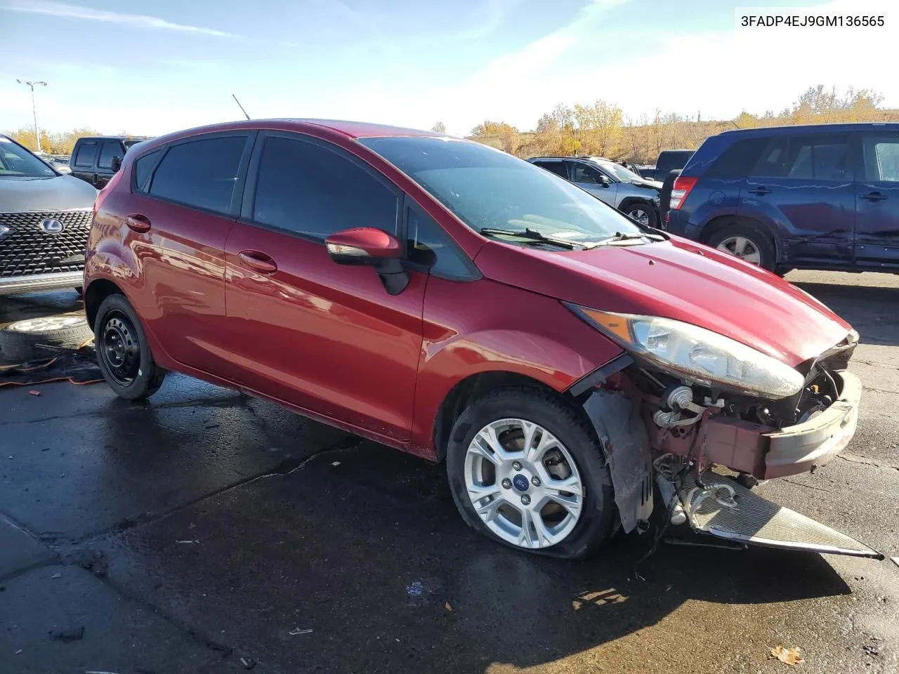 2016 Ford Fiesta Se VIN: 3FADP4EJ9GM136565 Lot: 78091444