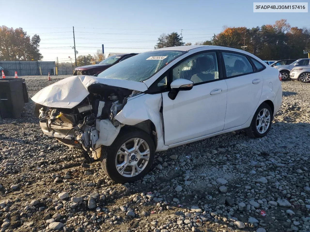 2016 Ford Fiesta Se VIN: 3FADP4BJ3GM157416 Lot: 78428534