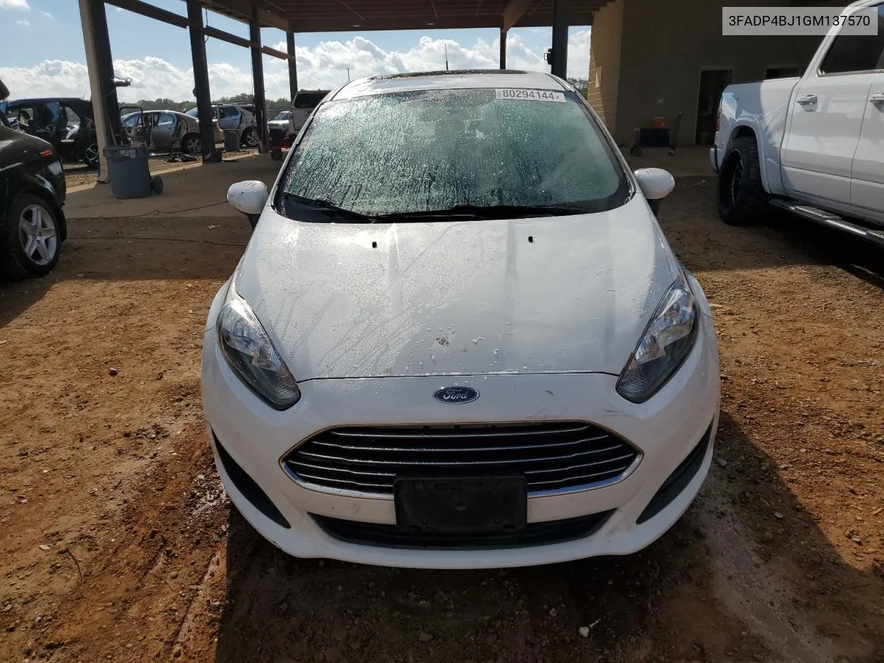 2016 Ford Fiesta Se VIN: 3FADP4BJ1GM137570 Lot: 80294144