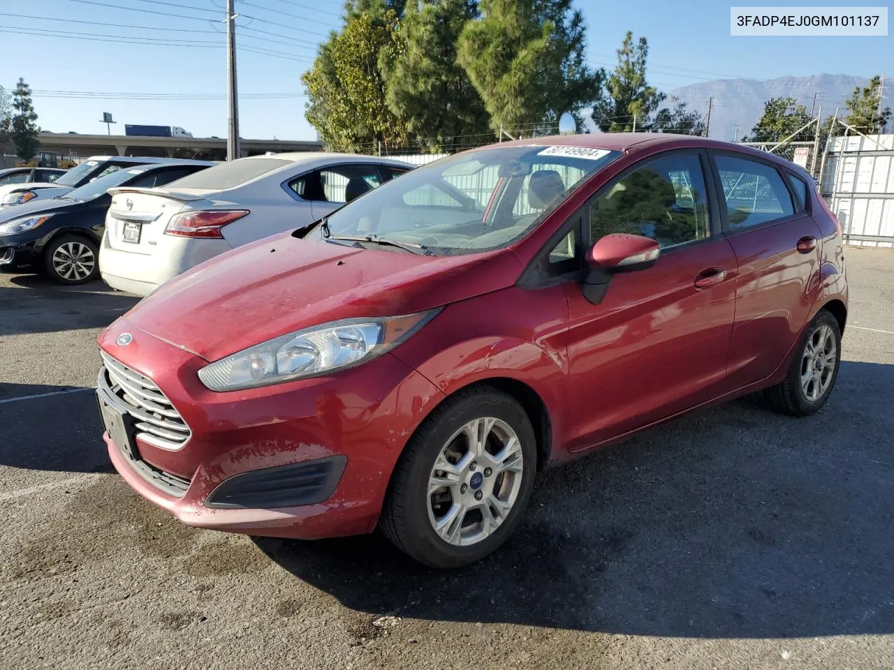 2016 Ford Fiesta Se VIN: 3FADP4EJ0GM101137 Lot: 80749904