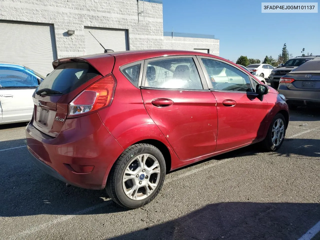 2016 Ford Fiesta Se VIN: 3FADP4EJ0GM101137 Lot: 80749904