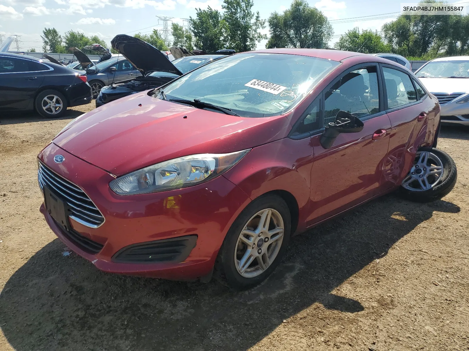 2017 Ford Fiesta Se VIN: 3FADP4BJ7HM155847 Lot: 63448044