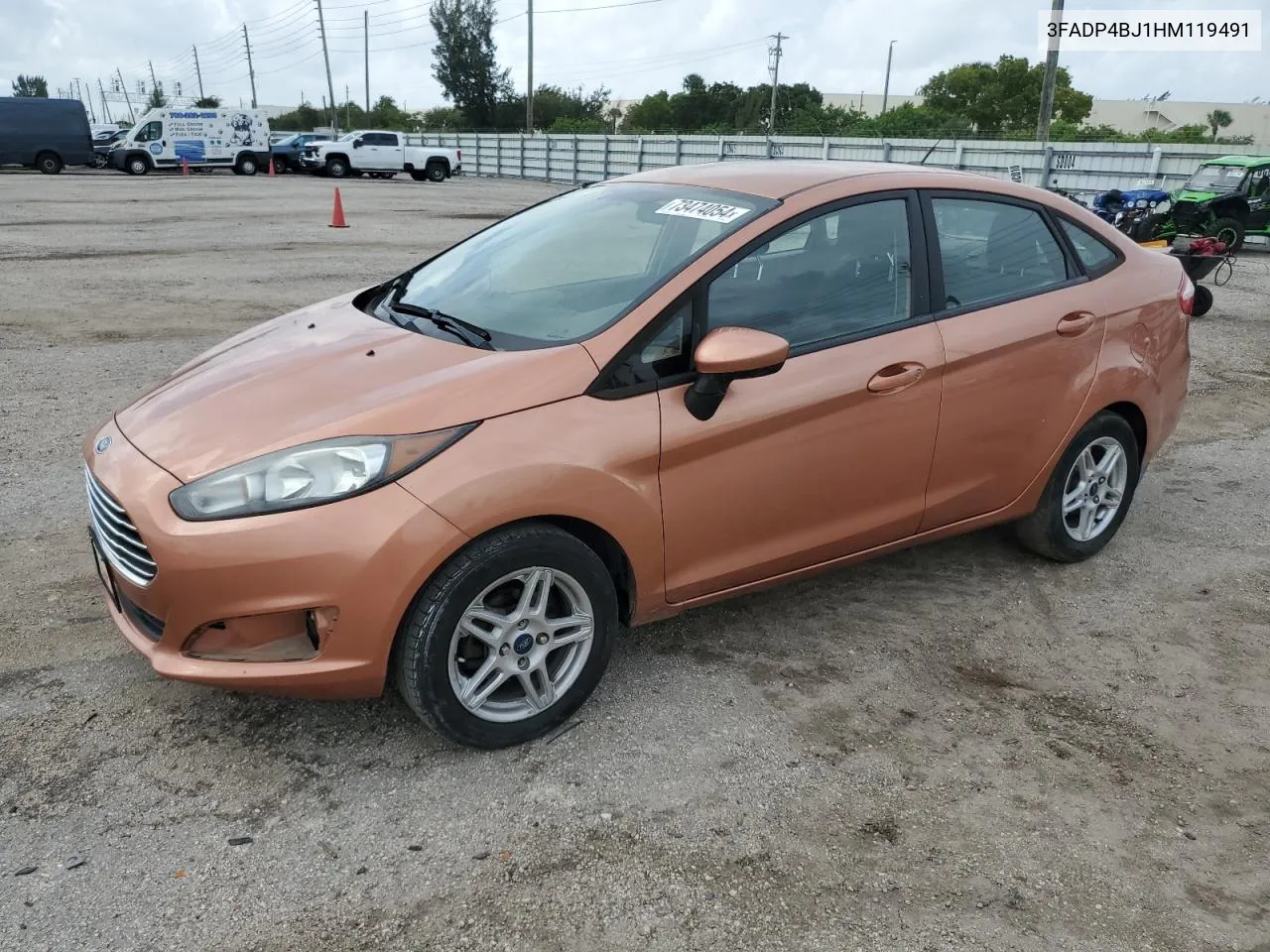 2017 Ford Fiesta Se VIN: 3FADP4BJ1HM119491 Lot: 73474054