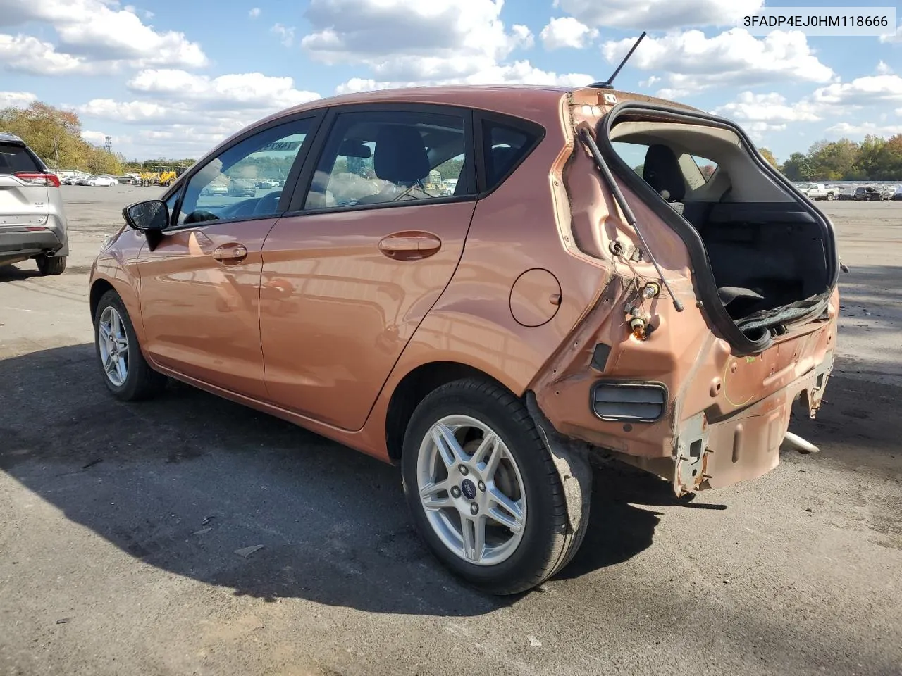 2017 Ford Fiesta Se VIN: 3FADP4EJ0HM118666 Lot: 74879744