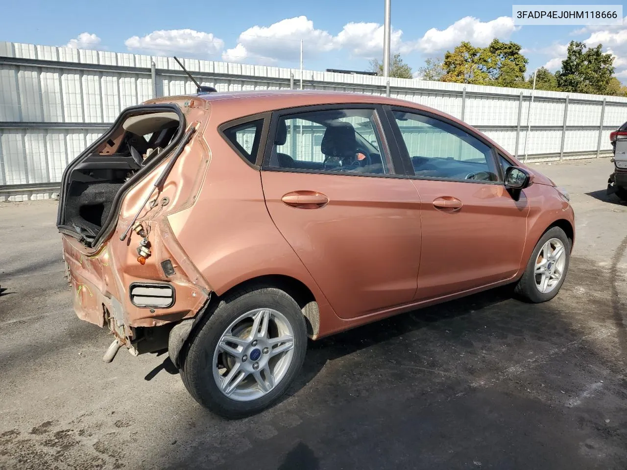 2017 Ford Fiesta Se VIN: 3FADP4EJ0HM118666 Lot: 74879744