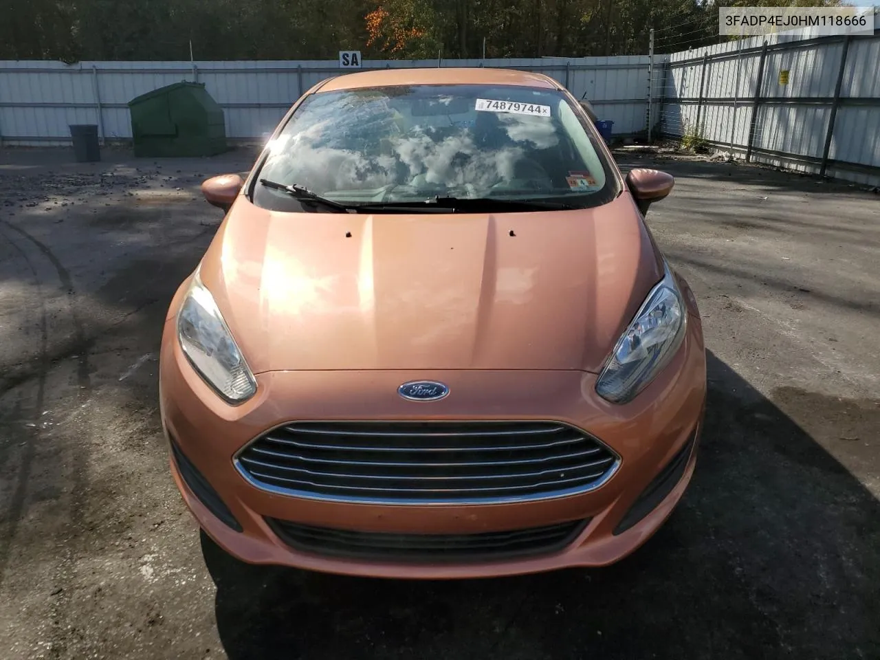 2017 Ford Fiesta Se VIN: 3FADP4EJ0HM118666 Lot: 74879744