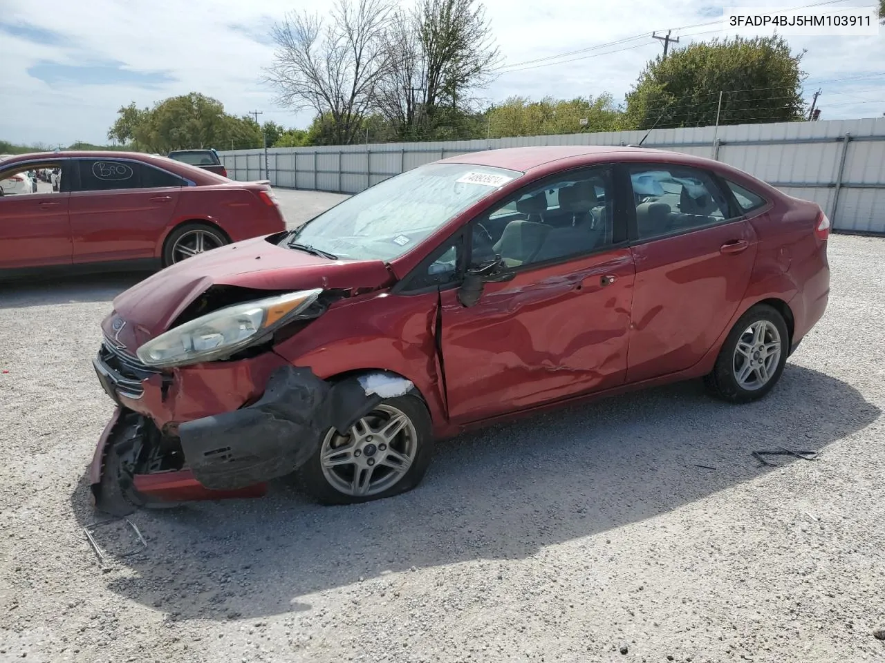 2017 Ford Fiesta Se VIN: 3FADP4BJ5HM103911 Lot: 74893924