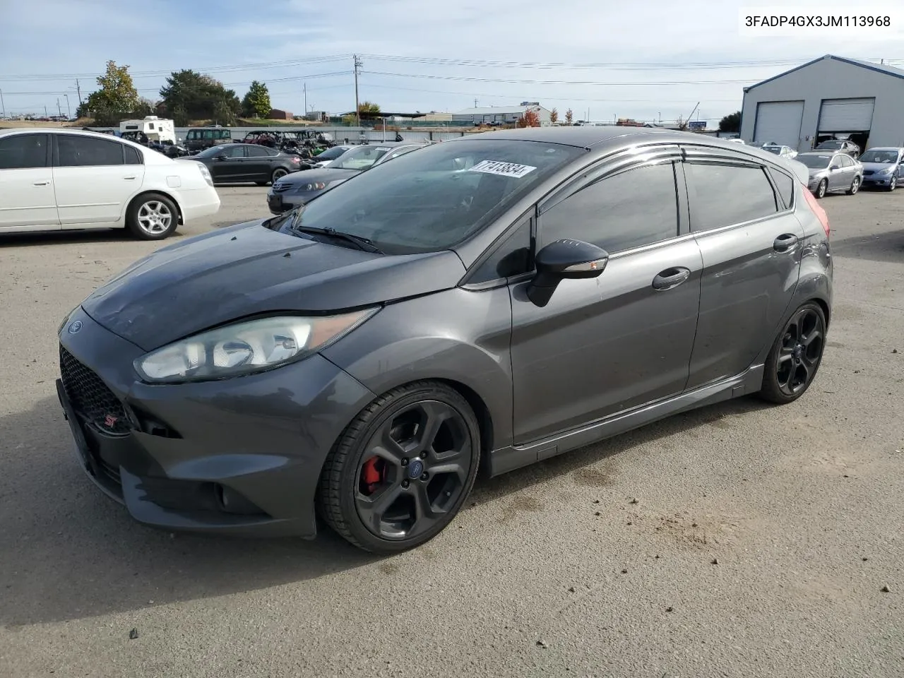 2018 Ford Fiesta St VIN: 3FADP4GX3JM113968 Lot: 77413834