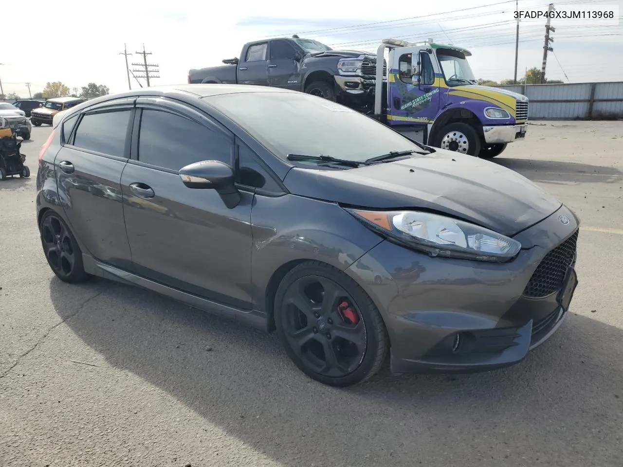 2018 Ford Fiesta St VIN: 3FADP4GX3JM113968 Lot: 77413834