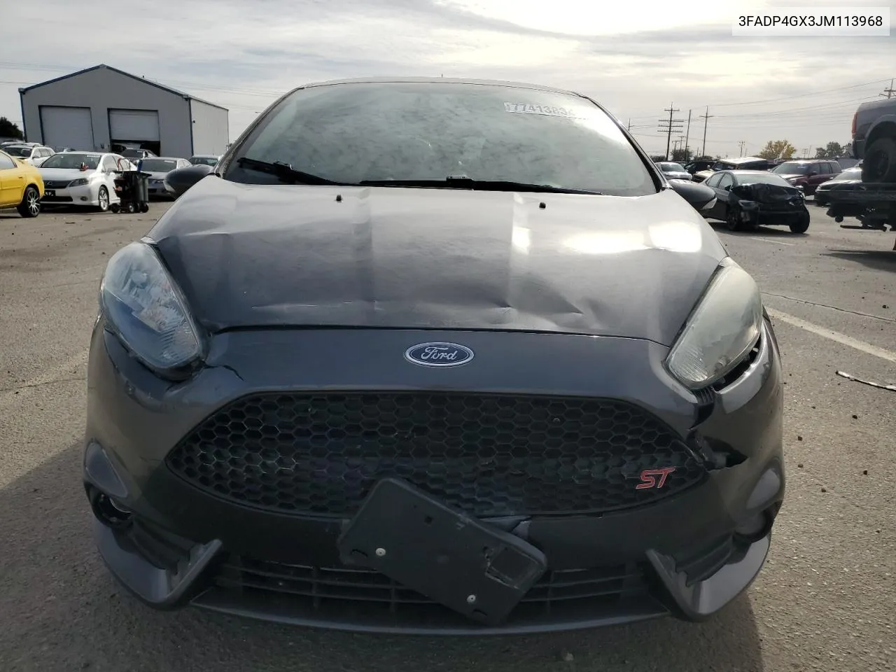 2018 Ford Fiesta St VIN: 3FADP4GX3JM113968 Lot: 77413834