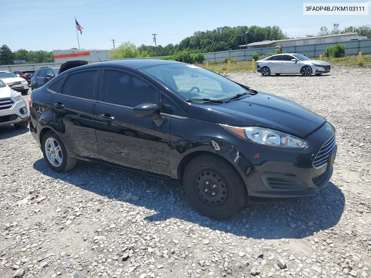 2019 Ford Fiesta Se VIN: 3FADP4BJ7KM103111 Lot: 57266444